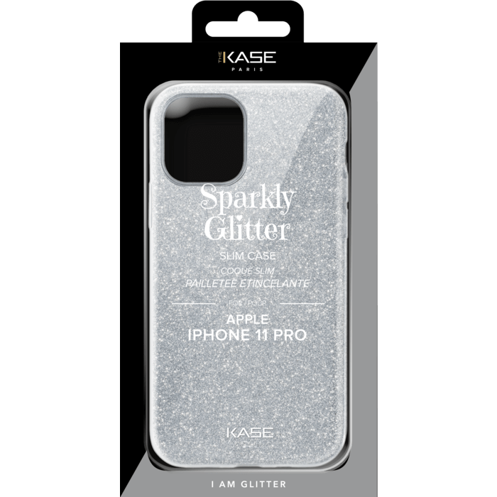 Coque slim pailletée étincelante pour Apple Apple iPhone 11 Pro, Argent
