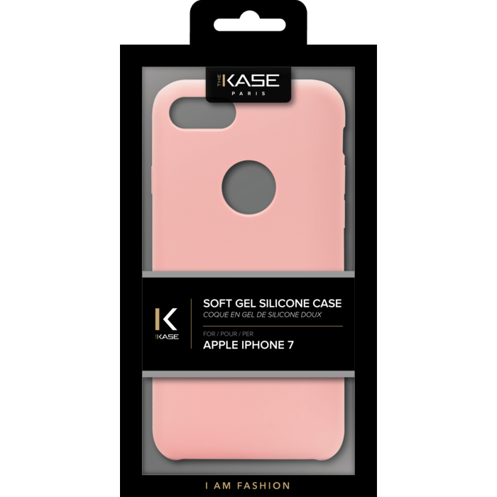 Coque en gel de silicone doux pour Apple iPhone 7, Rose Pastel