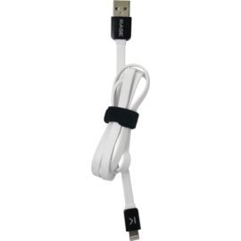 C&acirc;ble Lightning Plat vers USB (1m), Blanc Lumineux