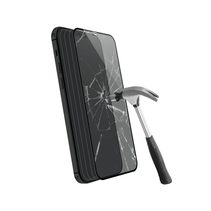 Full Coverage Tempered Glass Screen Protector for Apple iPhone 12 mini, Black