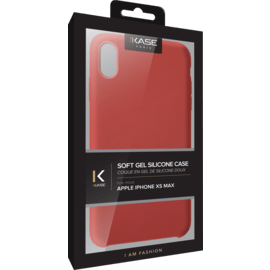 Coque en Gel de Silicone Doux pour Apple iPhone XS Max, Rouge Ardent