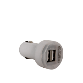 Chargeur de voiture double prise USB, Blanc