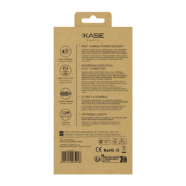 C&acirc;ble FAST CHARGE/SYNC USB-C vers Lightning &agrave; double tresse (1.2M), Blanc