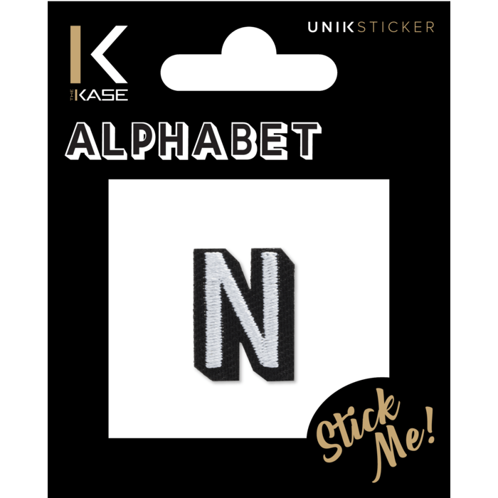 Letter N Embroidered Sticker
