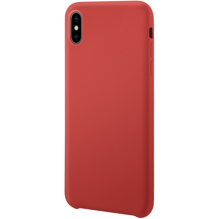 Coque en Gel de Silicone Doux pour Apple iPhone XS Max, Rouge Ardent