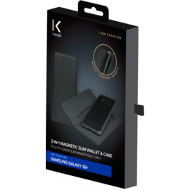 Étui et Coque slim magnétique 2-en-1 pour Samsung Galaxy S8+, Noir