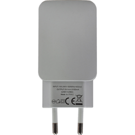 Chargeur Universel Double USB (EU) 3.1A, Argent