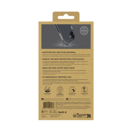 Coque Sport mesh pour 60% de plastique recycl&eacute; Apple iPhone 16, Noir