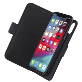 Robust 2-in-1 Magnetic Wallet & Case for Apple iPhone X/XS, Onyx Black