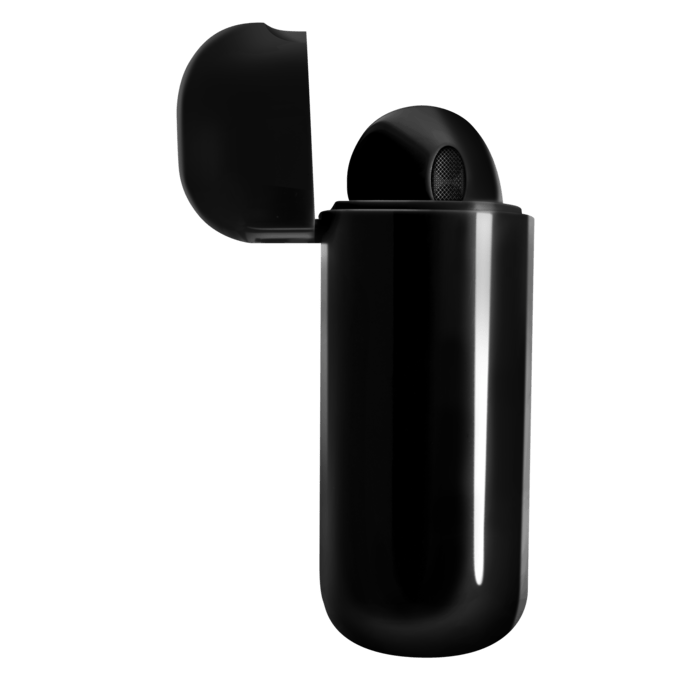 Écouteurs sans fil Sonik Lite On-Ear avec boîtier de chargement, Noir de jais