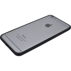 Bumper arrondi métallique pour Apple iPhone 6 Plus, Noir lisse
