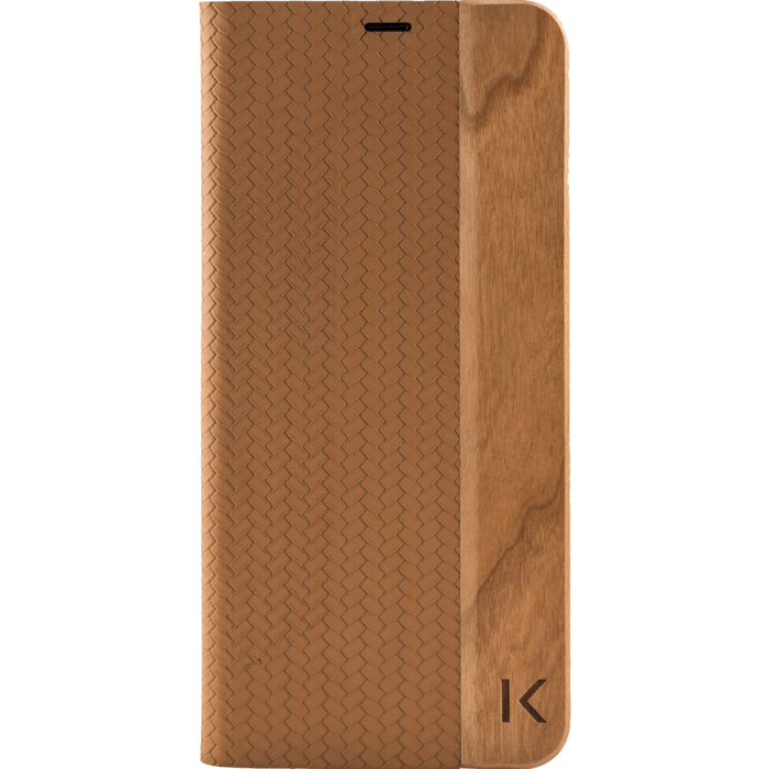 Coque Clapet pour Samsung Galaxy S8+, Marron & Bois De Cerisier Naturel