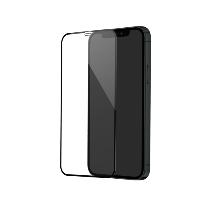 Protection d'écran en verre trempé (100% de surface couverte) pour Apple iPhone 12 mini, Noir