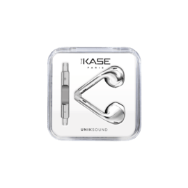 Case K Ecouteur avec micro et t&eacute;l&eacute;commande, Chrome Argent