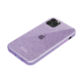 Coque slim&nbsp;paillet&eacute;e &eacute;tincelante pour Apple iPhone 12/12 Pro, Violet
