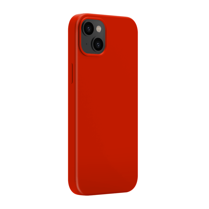Coque antichoc en gel de silicone doux pour Apple iPhone 14 Plus, Rouge Ardent
