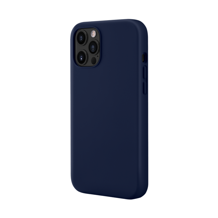 Coque antichoc en gel de silicone doux pour Apple iPhone 12/12 Pro, Bleu Oxford