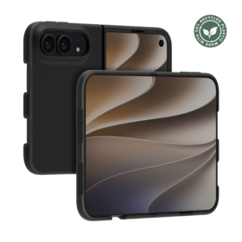 Coque en gel de silicone doux pour 55% de plastique recycl&eacute; Apple iPhone Duo, Noir satin