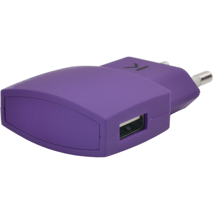 Chargeur Universel Mono USB (EU) 1A, Violet Royal