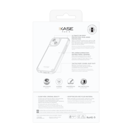 Coque antibactérienne antichoc hybride invisible Fabriqué Avec du 83% Plastique Recyclé pour Apple iPhone 13, Transparente