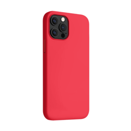 (O) Coque antichoc en gel de silicone doux pour Apple iPhone 12 Pro Max, Rouge Ardent
