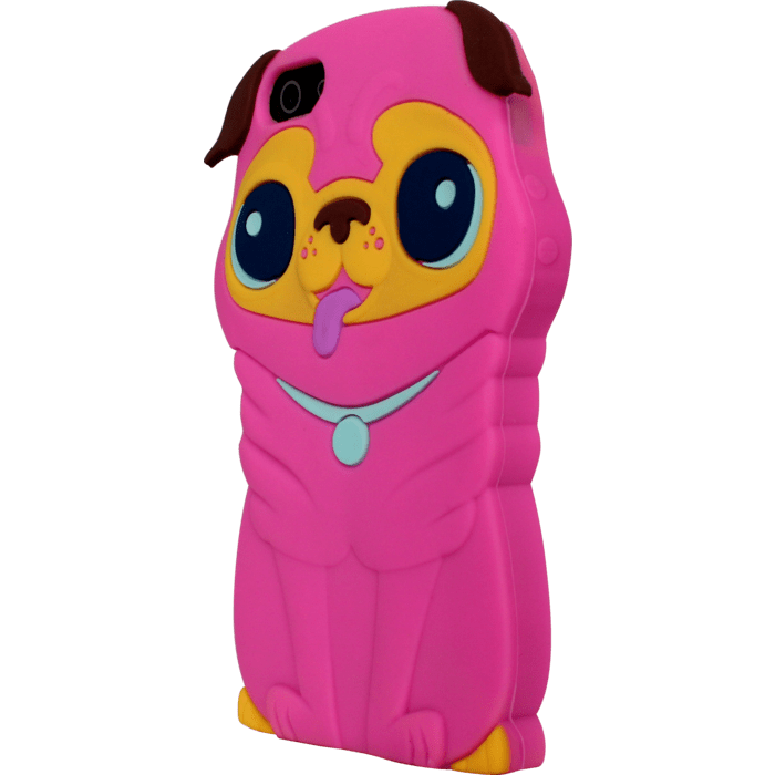 Coque pour Apple iPhone 5/5s/SE, silicone Chien Rose