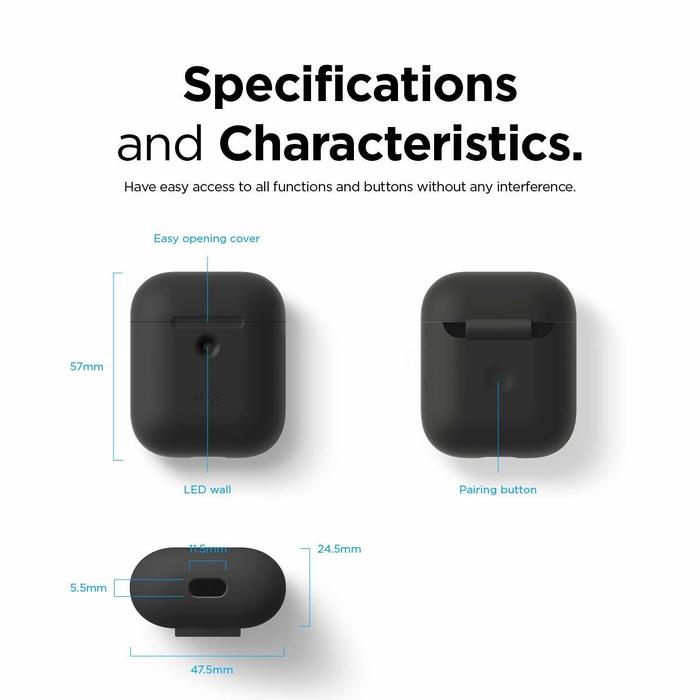 Airpod Protection en  Silicone /  Noir