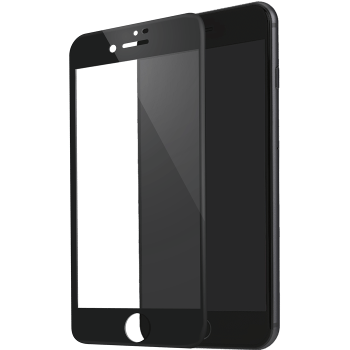 Protection d'écran en verre trempé Bord à Bord Incurvé pour Apple iPhone 7 Plus/ 8 Plus, Noir