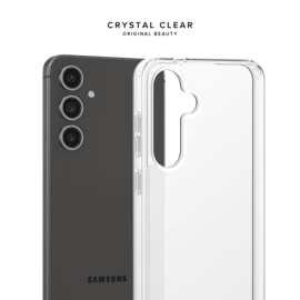 Coque hybride invisible fabriqu&eacute; avec 83% de plastique recycl&eacute; pour Samsung Galaxy S25 5G, Transparente