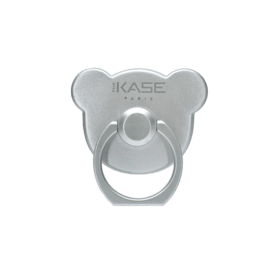 Case Metallic Little Bear Ring Smartphone Holder & Stand, Silver