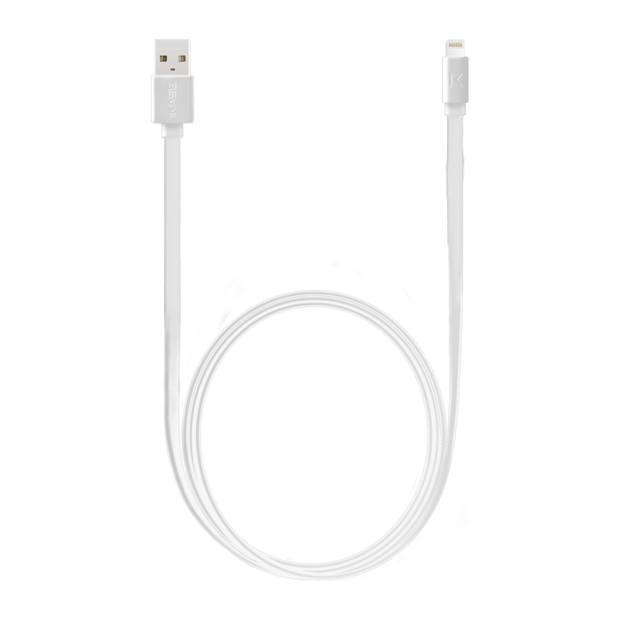 C&acirc;ble Lightning certifi&eacute; MFi Apple Charge Speed 3A charge/ sync (1M), Blanc Lumineux