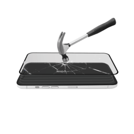 Protection d&rsquo;&eacute;cran antibact&eacute;rienne en verre tremp&eacute; ultra-r&eacute;sistant (100% de surface couverte) pour Apple iPhone 12 mini, Noir