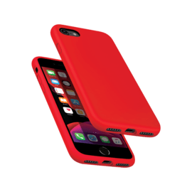 Coque antichoc en gel de silicone doux pour Apple iPhone 7/8/SE 2020/SE 2022, Rouge Ardent