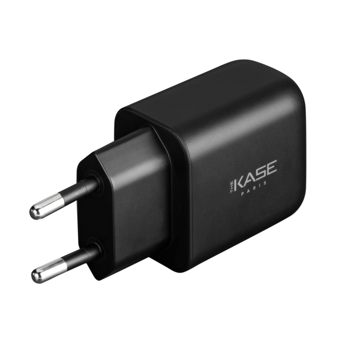 Chargeur mural PowerPort Speed LITE 20 W double USB UE + c&acirc;ble de charge/synchronisation rapide USB-C vers USB-C, noir