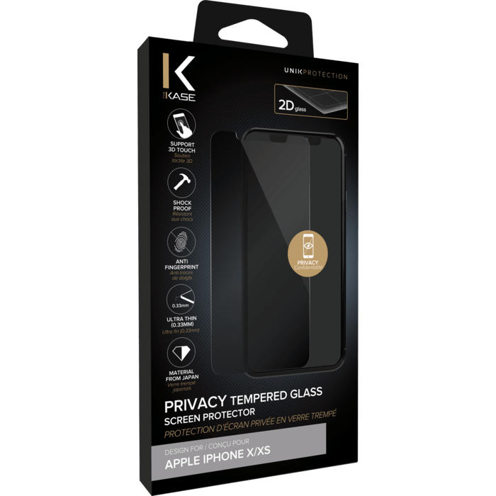 Privacy Tempered Glass Screen Protector For Apple Iphone X Xs The Kase