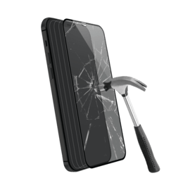 Protection d'écran en verre trempé (100% de surface couverte) pour Apple iPhone 12/12 Pro, Noir
