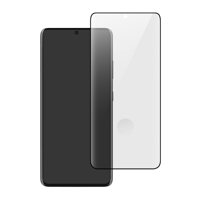 Protection d'&eacute;cran en verre tremp&eacute; Bord &agrave; Bord Incurv&eacute; pour Samsung Galaxy S21 Ultra 5G, Noir