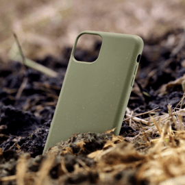 Coque antibact&eacute;rienne vegan bio 100 % z&eacute;ro d&eacute;chet pour Apple iPhone 11 Pro, Vert Basilic