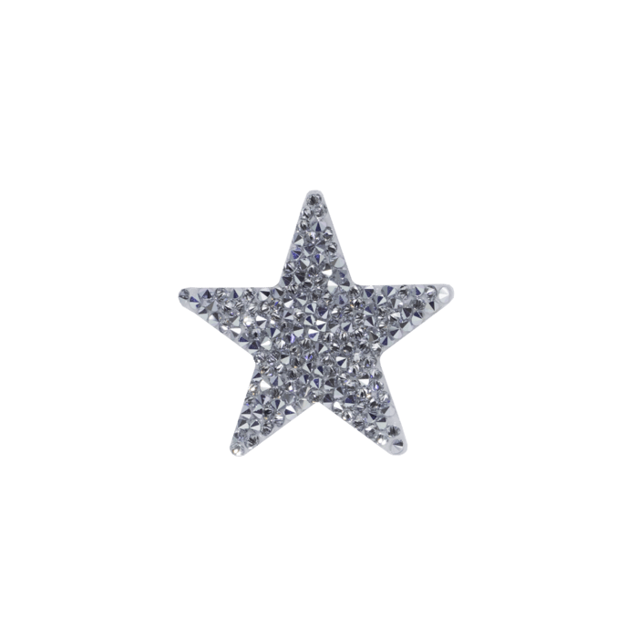 Sticker cristaux Swarovski&reg; &agrave; roche ultra fine, &Eacute;toile argent&eacute;e &eacute;tincelante