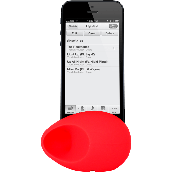 Egg Shaped Sound Amplifier for Apple iPhone 6/6s/7/8/SE 2020, Red