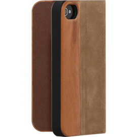 Coque clapet pour Apple iPhone 4/4S, Marron & Bois de Cerisier