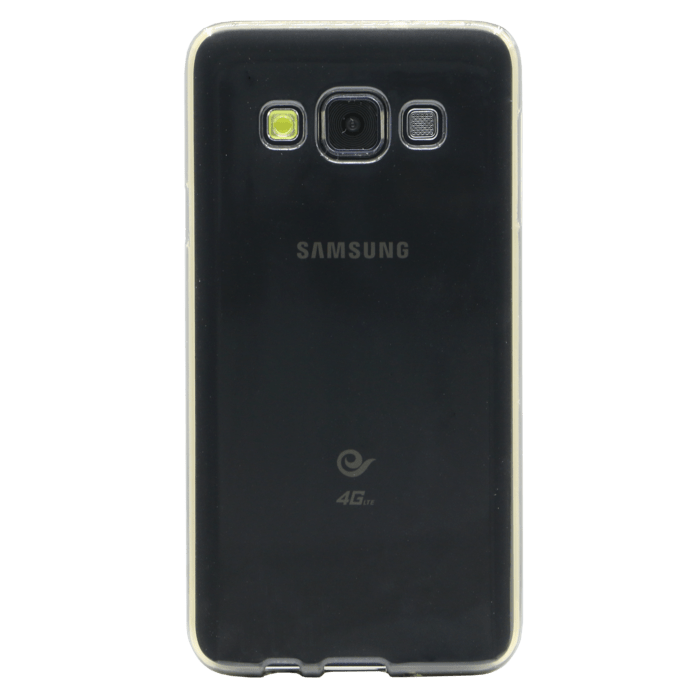 Coque silicone pour  Samsung Galaxy A3, Gris Transparent