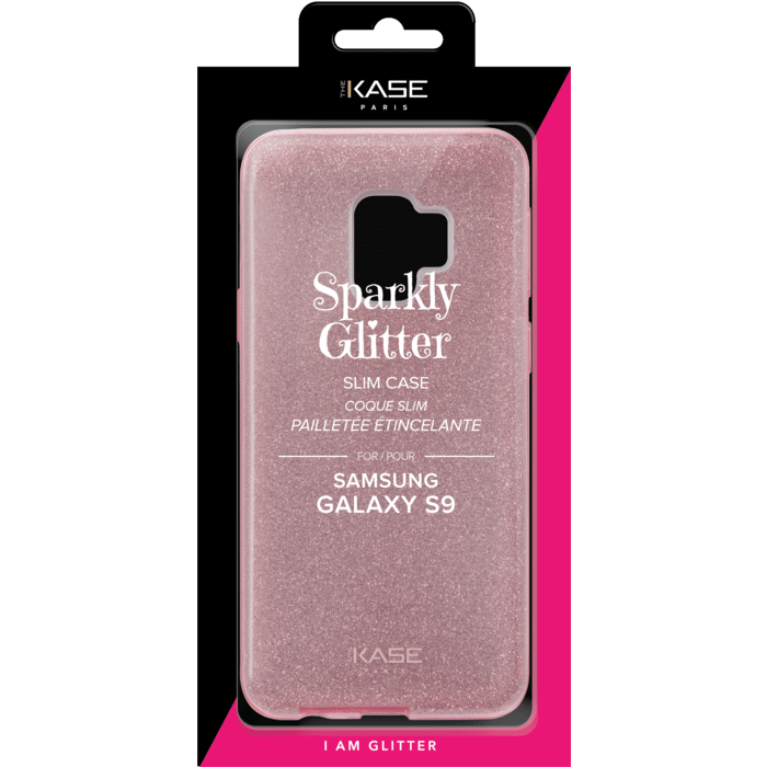 Sparkly Glitter Slim Case for Samsung Galaxy S9, Rose Gold