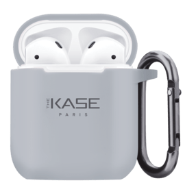 Coque Apple AirPods en gel de silicone doux, Gris sid&eacute;ral