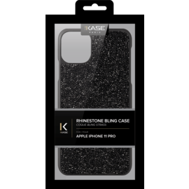 Coque Bling Strass pour Apple iPhone 11 Pro, Noir Minuit