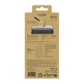 Protection d&rsquo;&eacute;cran antibact&eacute;rienne en verre tremp&eacute; ultra-r&eacute;sistant &agrave; bords incurv&eacute;s (60% verre tremp&eacute; recycl&eacute;) pour Apple iPhone 16 Plus, Noir