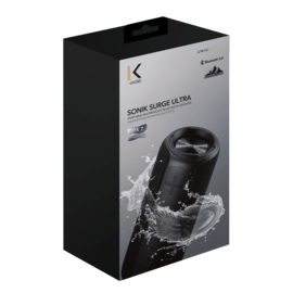 Enceinte &eacute;tanche portable Bluetooth Sonik Surge Ultra (IPX7), Noir de jais