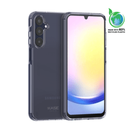 Coque hybride invisible fabriquée à 83 % de plastique recyclé pour Samsung Galaxy A25 5G, transparente