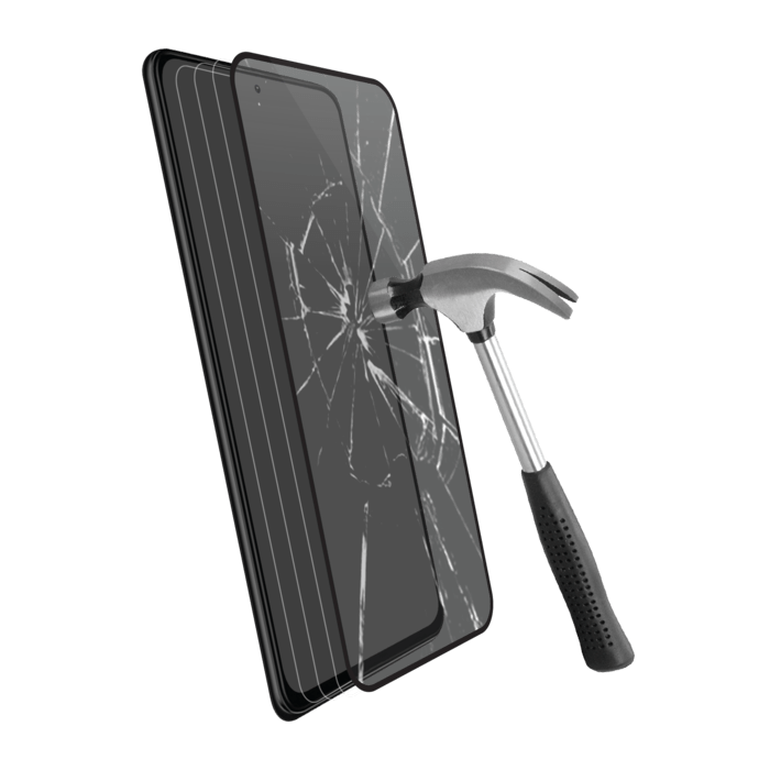 Protection d'écran en verre trempé (100% de surface couverte) pour Xiaomi Mi 11i 5G, Noir