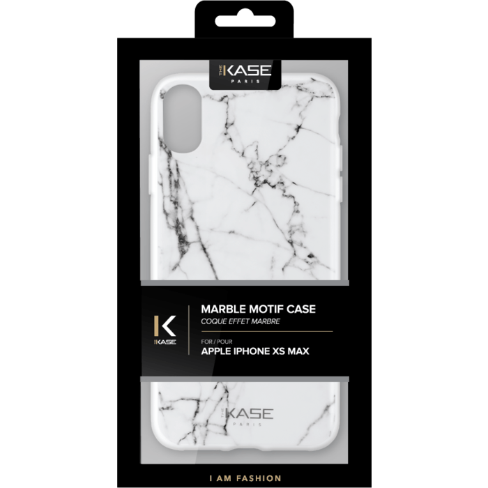 Marble Motif Case for Apple iPhone XS MAX, Bianco White